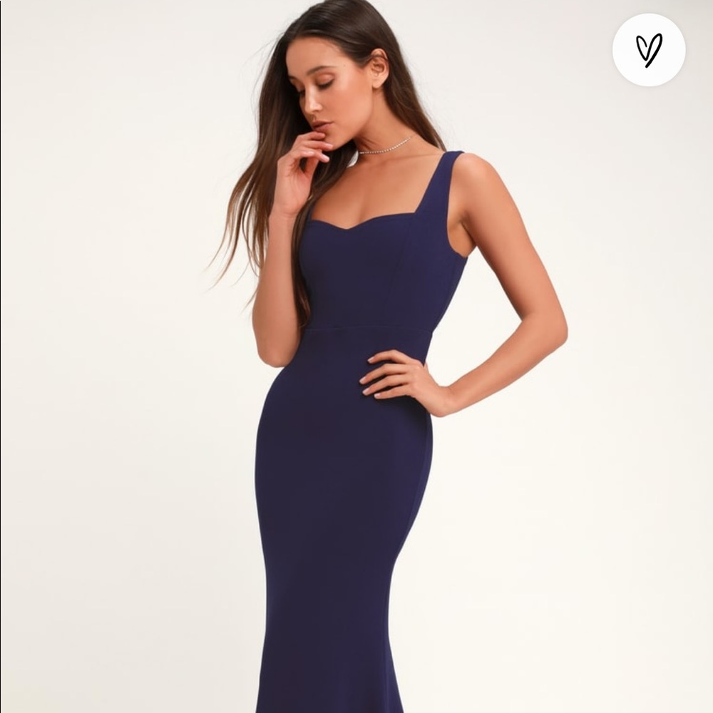 Lulus Sweetest Thing Navy Blue Maxi Dress